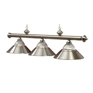 LAMPE 3 ABAT-JOURS VERRE STAINLESS