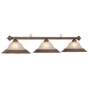 LAMPE 3 ABAT-JOURS VIEUX BRUN